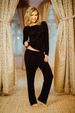 Pangkor Long Sleeve Blouse and Trousers Set with Tulle Frill