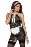 Flirty Lace Chemise with Apron and Thong Set