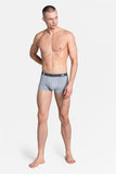 Set of 2 Men's Smooth Boxer Shorts in Grey and Black