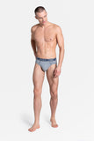 Grey and Navy Blue Men's Briefs 2-Pack - Classic Comfort