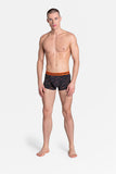 Stylish 2-Pack Men's Boxer Shorts in Graphite & Orange