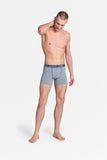 Sporty Men's Boxers - 2-Pack in Grey & Navy Blue