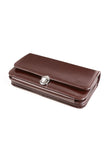 Elegant Leather Wallet with Detachable Hand Strap for Women