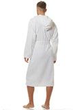 Luxurious Cotton Men's White Bathrobe with Hood and Pockets