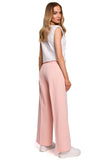 Elegant Wide Leg Trousers with Elastic Waistband