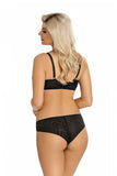 Elegant Black Lace Women's Panties with Beige Lining