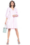 Chic Midi Dress with Scoop Neckline and 3/4 Sleeves