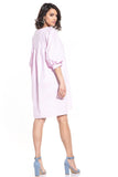 Chic Midi Dress with Scoop Neckline and 3/4 Sleeves