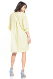 Scoop Neck Midi Dress with 3/4-Length Sleeves