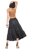 Airy Cotton Skirt with Elastic Waistband