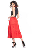 Airy Cotton Skirt with Elastic Waistband