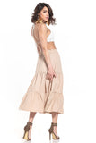 Airy Cotton Skirt with Elastic Waistband