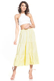 Airy Cotton Skirt with Elastic Waistband