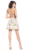 Floral Mini Skirt with Ruffles and Elastic Waistband