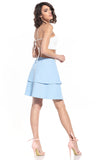 Frilled Mini Skirt with Elastic Waistband