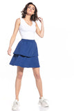 Frilled Mini Skirt with Elastic Waistband