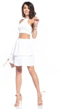 Frilled Mini Skirt with Elastic Waistband