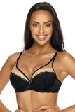 Elegant Lace and Mesh Push-Up Bra for Ultimate Support