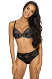 Elegant Lace-Trimmed Push-Up Bra with Detachable Straps