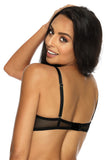 Elegant Lace-Trimmed Push-Up Bra with Detachable Straps
