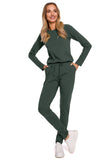 Women's Fitted One-Piece Jumpsuit with Pockets