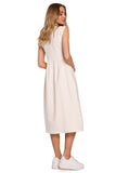 Chic Midi Knitted Dress with High Waist and Flattering Fit