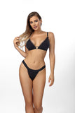 Tempting Black Bikini Set with Soft Cups & Thong Design