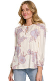 Floral Viscose Blouse for Versatile Styling Options