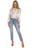 Floral Viscose Blouse for Versatile Styling Options