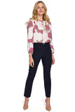 Elegant Classic Trousers with Slit Detail and Belt
