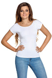 Soft Viscose Classic Blouse with Short Sleeves