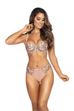 Lightweight Tulle Panties with Golden Embroidery