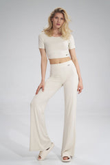 Women trousers model 154715 Figl - beige / s