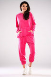 Trendy Velour Hoodie with Large Pocket and Loose Fit