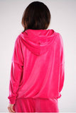 Trendy Velour Hoodie with Large Pocket and Loose Fit
