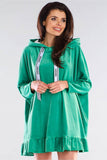 Charming Oversized Hooded Sweatshirt with Logo Tapes