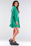 Charming Oversized Hooded Sweatshirt with Logo Tapes