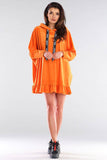 Charming Oversized Hooded Sweatshirt with Logo Tapes