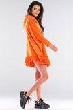 Charming Oversized Hooded Sweatshirt with Logo Tapes