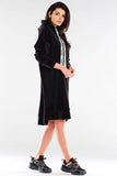 Sporty Velour Dress with Logo Tapes for Spring Styling