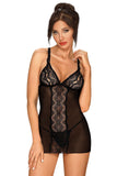 Elegant Black Lace Trim Nightdress with Adjustable Straps