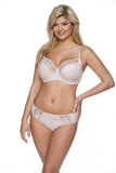 High Waisted Knitted Dotted Lace Insert Panties