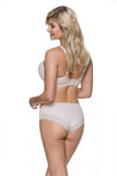 High Waisted Knitted Dotted Lace Insert Panties