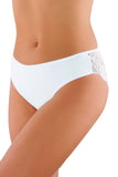 Classic Lace-Trimmed Cotton Brazilian Briefs