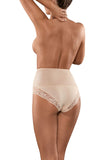 Lace-Trimmed High Waist Shaping Panties for a Flattering Fit