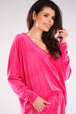 Feminine Heart-Neck Sweatshirt with Drawstring Hem