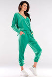 Feminine Heart-Neck Sweatshirt with Drawstring Hem