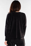 Feminine Heart-Neck Sweatshirt with Drawstring Hem
