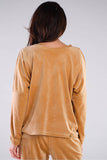 Urban Style Loose Fit Sweatshirt with Heart Neckline