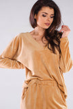 Urban Style Loose Fit Sweatshirt with Heart Neckline